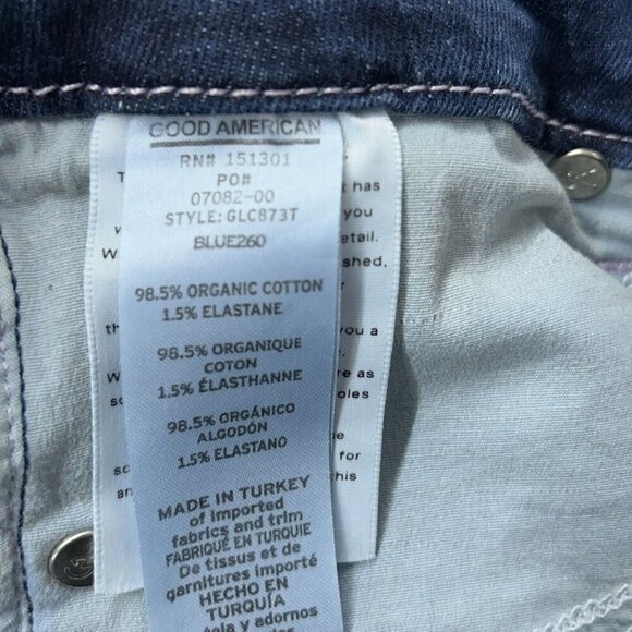 Good American Good Legs Crop Jeans Womens Size 27 High Rise Pink Thread - Picture 9 of 9